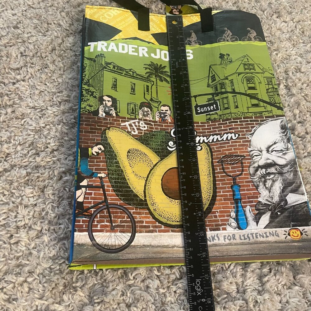 Trader Joe’s Reusable Grocery Bags Lot Of 2 California Avocado NWT - Picture 10 of 10